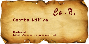 Csorba Nóra névjegykártya